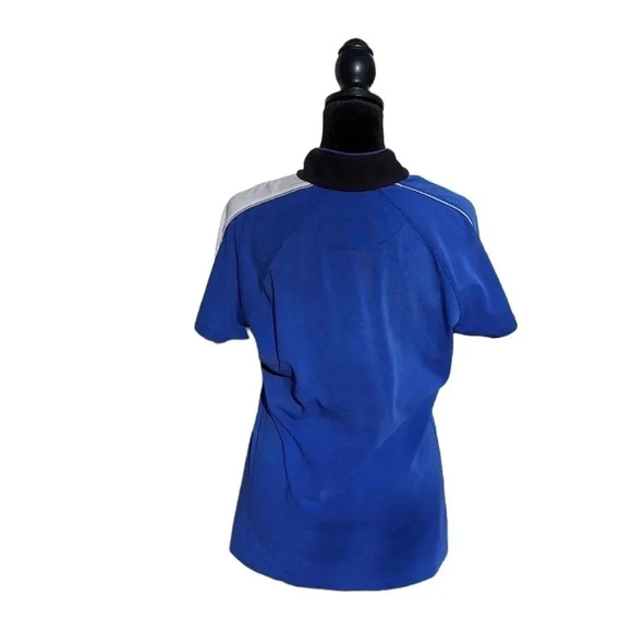 Annika Cutter & Buck Womens Blue & Black/ White Blouse Medium - Picture 3 of 11